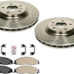 Front Disc Brake Rotors & Brake Pads for 2005-2008 Pontiac Grand Prix V8 5.3L