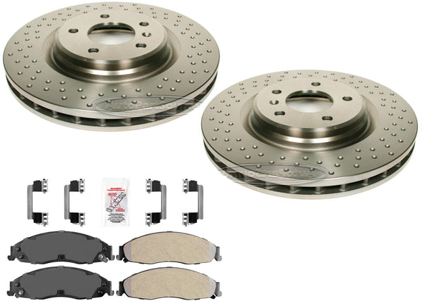 Front Disc Brake Rotors & Brake Pads for 2005-2008 Pontiac Grand Prix V8 5.3L