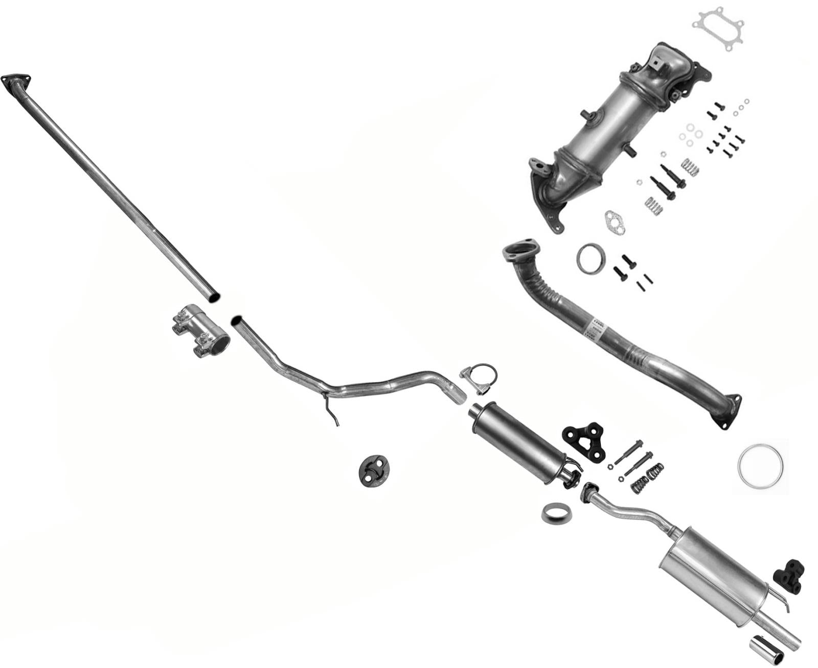 Convertidor catalítico tubo de escape silenciador tubo de escape para 06-2011 Civic Sedan 1.8L