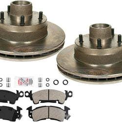 Front Disc Brake Rotors & Metallic Brake Pads for 1979-1985 Buick LeSabre