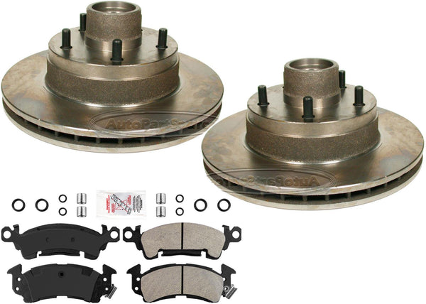 Front Disc Brake Rotors & Metallic Brake Pads for 1979-1985 Buick LeSabre