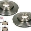 Rear Disc Brake Rotors & Semi Metallic Brake Pads for 2000-2006 Audi TT Quattro