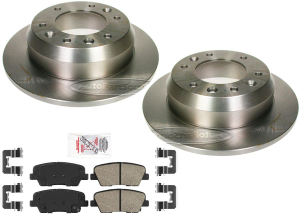 Rotores de freno de disco trasero y pastillas de freno de cerámica para Kia Sedona 2007-2012