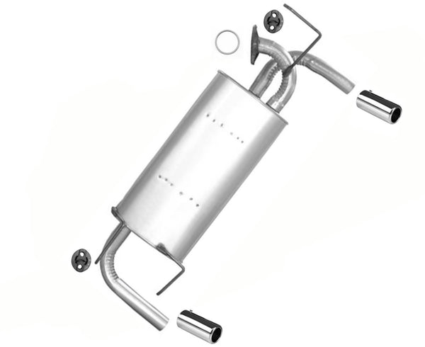 Rear Muffler Dual Outlet without Chrome Tips for Nissan Murano 2003-2007