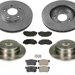 Ft & Rr Rotors Brake Pads for Acura Legend 2 Door 93-95 Legend GS 4 Door 94-95
