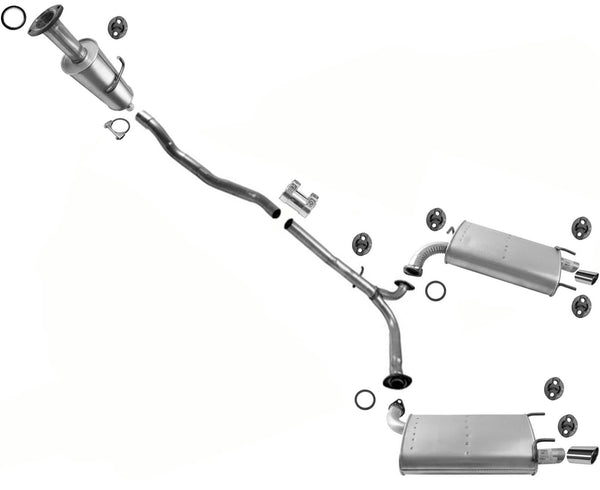 Tubo de extensión de resonador, silenciador trasero doble para Toyota Camry 3,5 XLE SE 12-2017