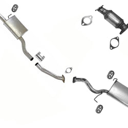 Converter Resonator Pipe Dual Outlet Rear Muffler for 2011-2013 KiA Sorento 3.5L