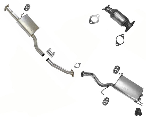 Converter Resonator Pipe Dual Outlet Rear Muffler for 2011-2013 KiA Sorento 3.5L