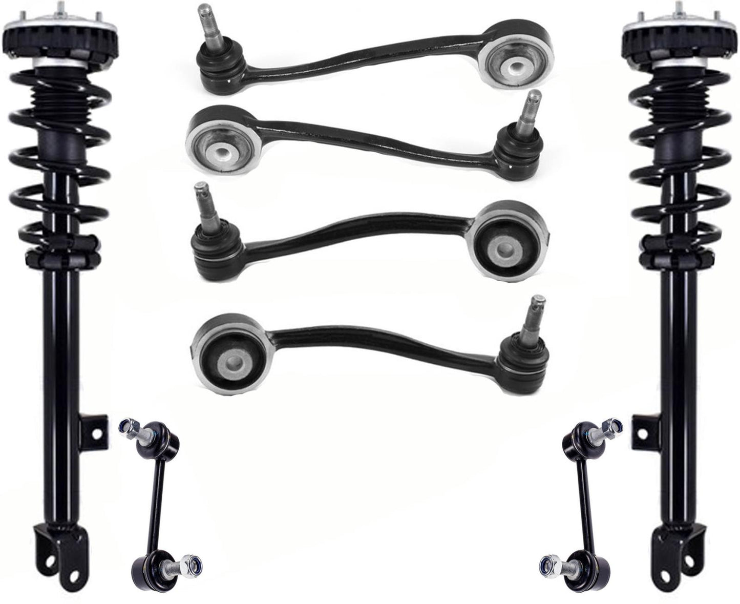 Enlaces de puntales delanteros completos y brazos de control superiores para Hyundai Genesis 2009-2014