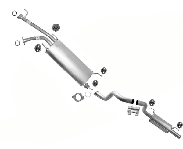 Exhaust System Muffler & Pipes Gaskets Clamps For Toyota Sequoia 4.7L 2001-2007