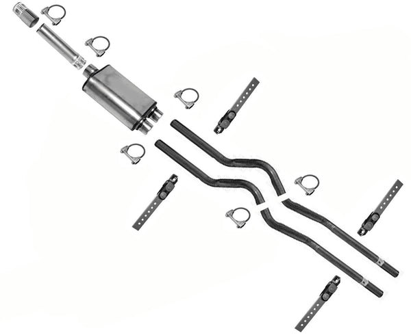 Fits 1988-1996 Ford F150 Dual Exhaust with ABS high flow  Muffler