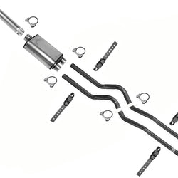 Para Ford F150 1997-2001, escape doble con mandril y silenciador ABS de alto flujo