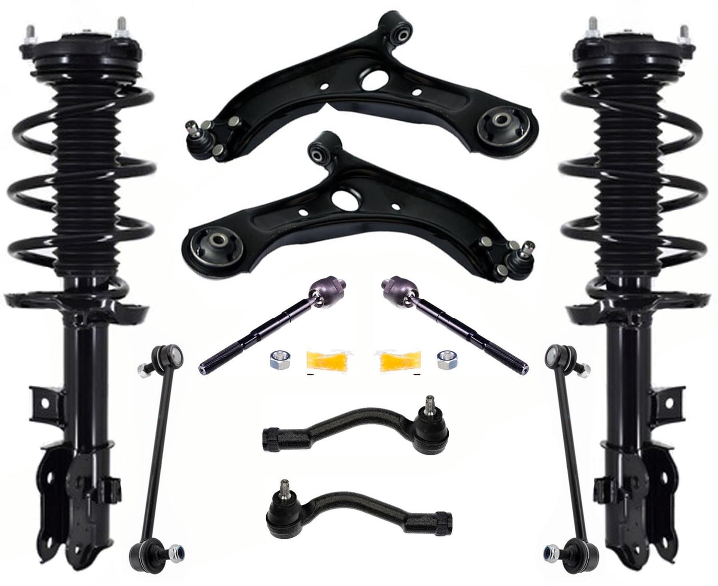 Front Struts Arms Tie Rods Link For Kia Sportage 17-19 SX Turbo All Wheel Drive