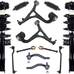 Front Struts Lower Arms Tie Rods & Links For 03-2005 Mercedes Benz C240 4Matic