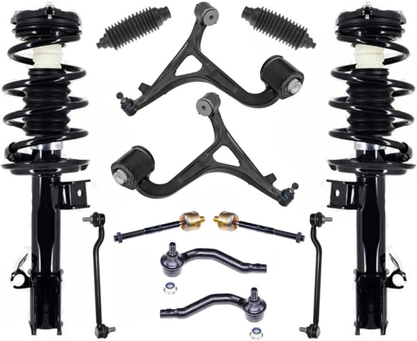 Front Struts Lower Arms Tie Rods & Links For 03-2005 Mercedes Benz C240 4Matic