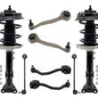 Front Struts Upper Lower Arms Tie Rods For Mercedes C230 Rear Wheel Drive 02-05