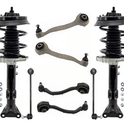 Front Struts Upper Lower Arms Tie Rods For Mercedes C230 Rear Wheel Drive 02-05
