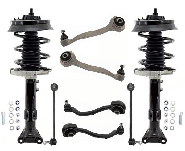 Front Struts Upper Lower Arms Tie Rods For Mercedes C230 Rear Wheel Drive 02-05