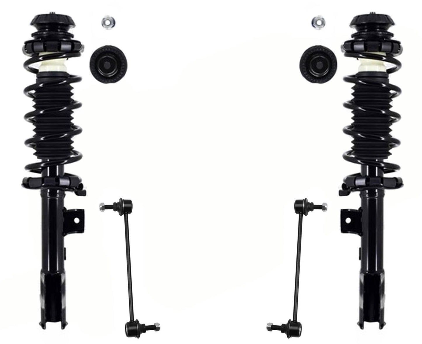 Front Complete Struts Assembly W Coil Spring & Links For Nissan Kicks 2018-2024