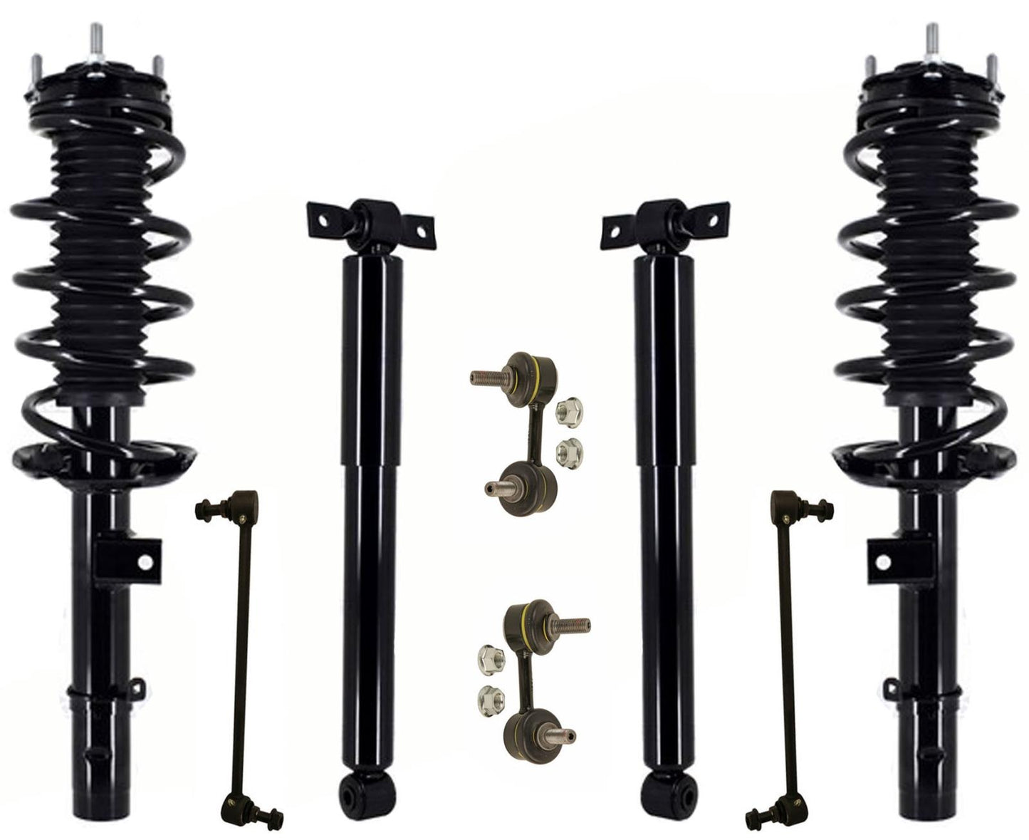 Front Complete Struts Rear Shocks & Sway Bar Links For Honda Odyssey 2018-2024