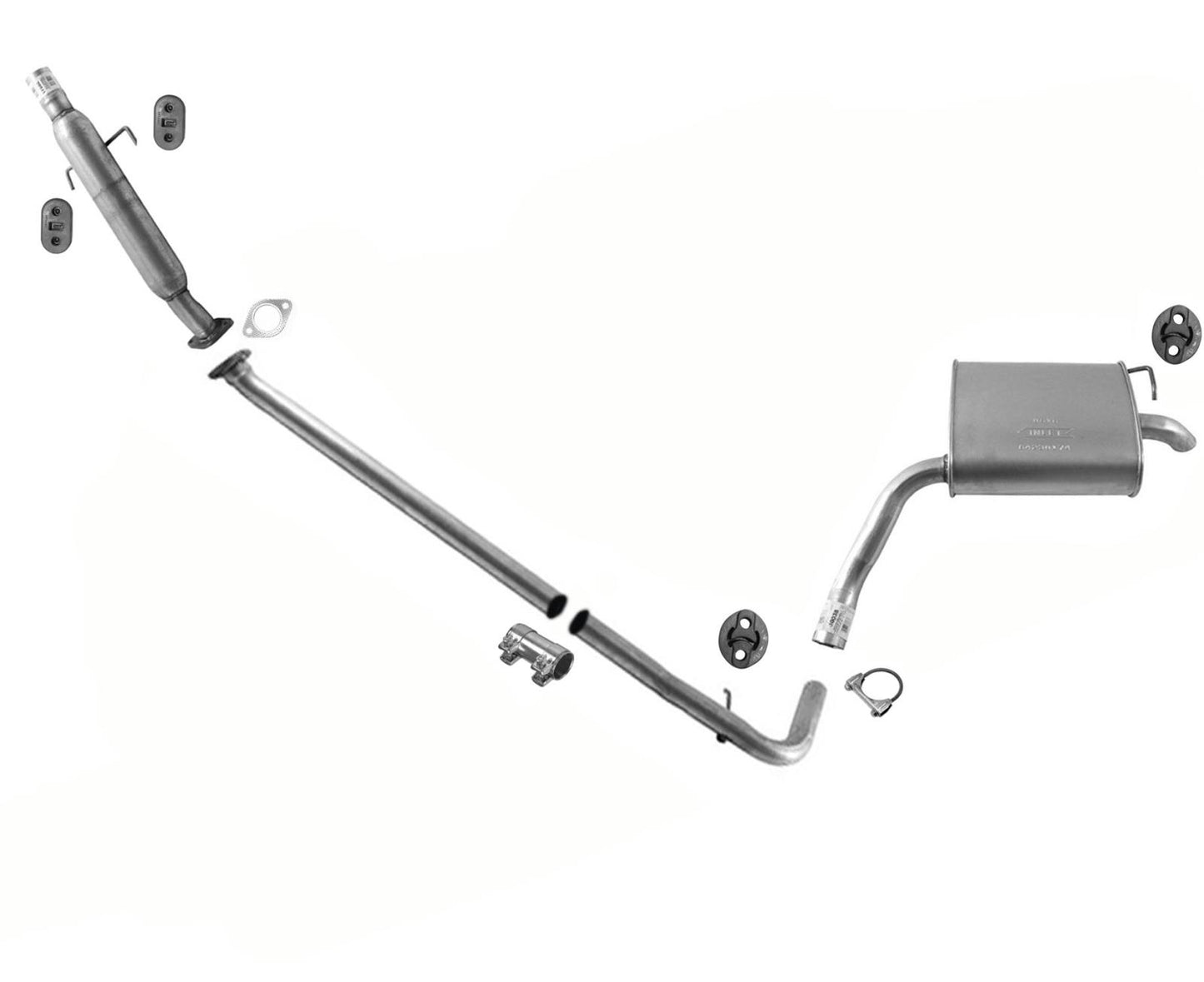 Silenciador trasero del tubo de extensión del resonador soldado para Hyundai Sonata 2.0L 11-14