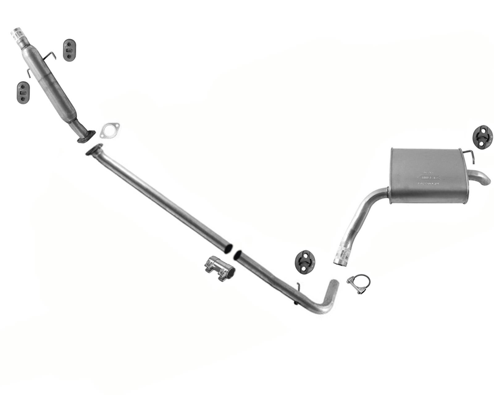 Silenciador trasero del tubo de extensión del resonador soldado para Hyundai Sonata 2.0L 11-14