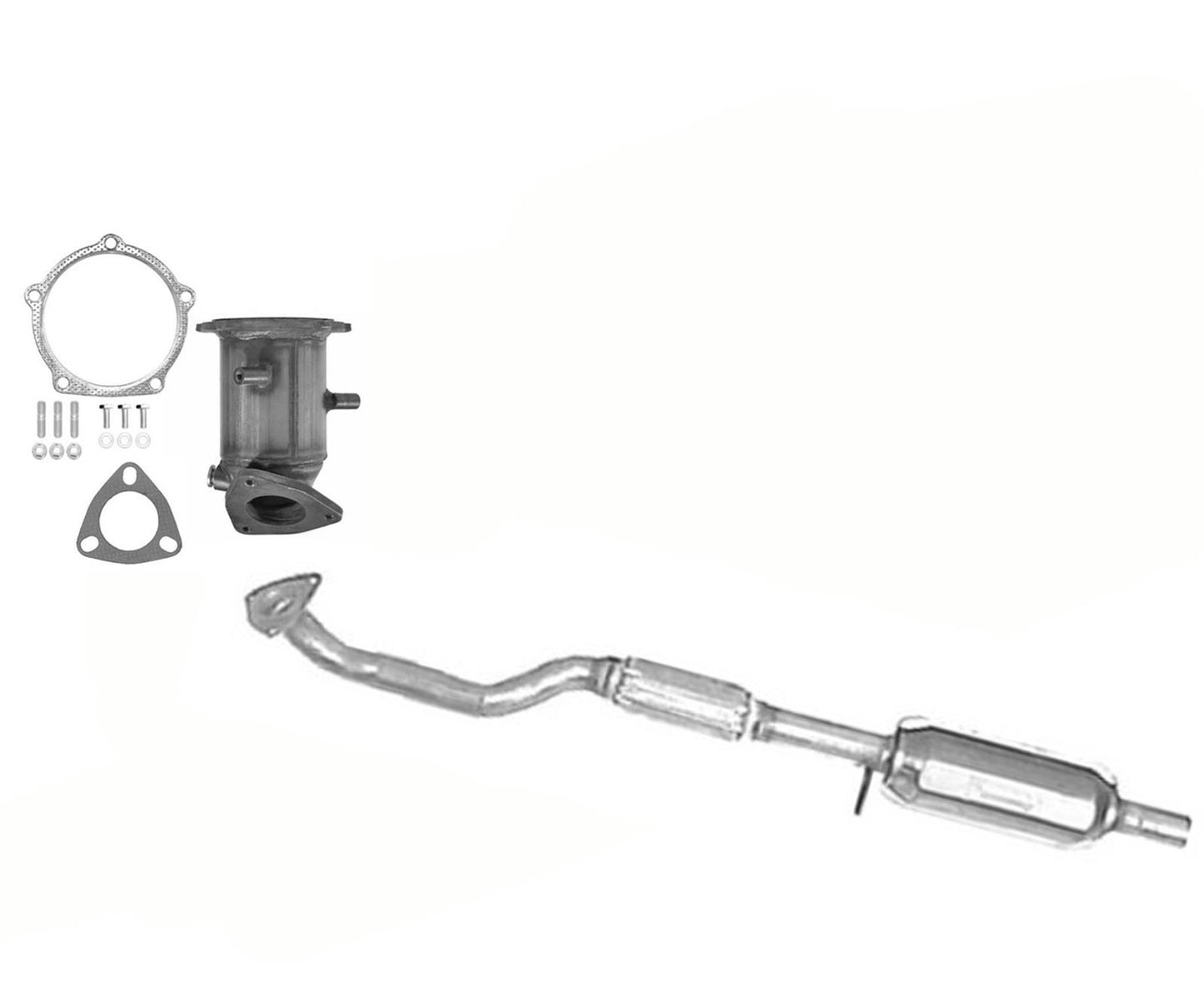 Front Rear Lower Flex Pipe Catalytic Converter for Hyundai Santa Fe 2.4L 01-04