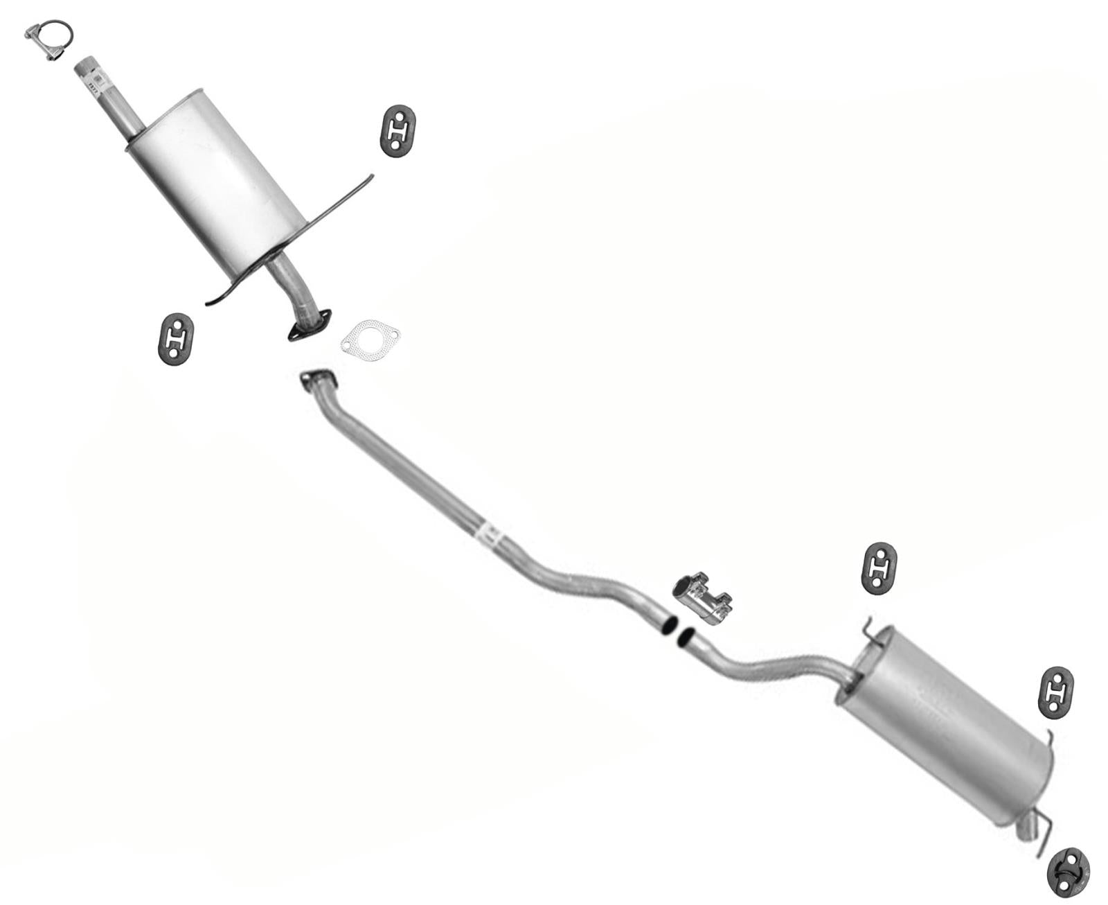Abrazaderas de juntas de silenciador y tubos del sistema de escape para Hyundai Santa Fe 2.4L 01-04