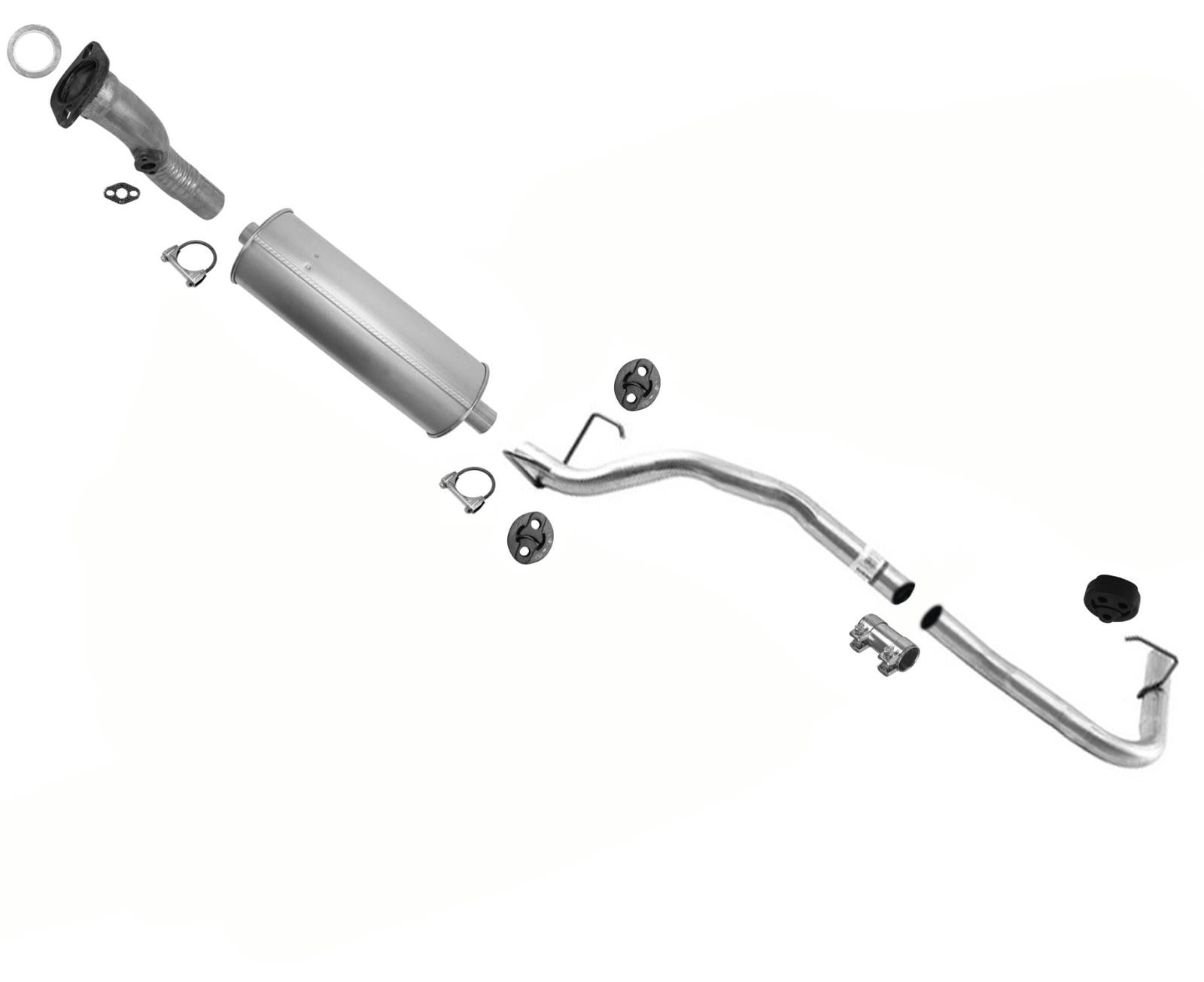 Sistema de escape silenciador para Toyota Tacoma 1999-2004 2.4L con distancia entre ejes de 103 pulgadas