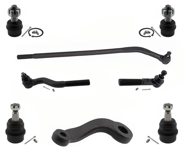 Front 8Pc Kit Ball Joints Tie Rod Arm To Steering For Jeep Wrangler 2007-2017