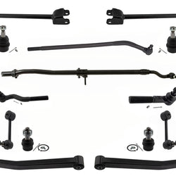 Front Upper & Lower Arms Tie Rods Links Ball Joints Shocks For 07-17 Wrangler