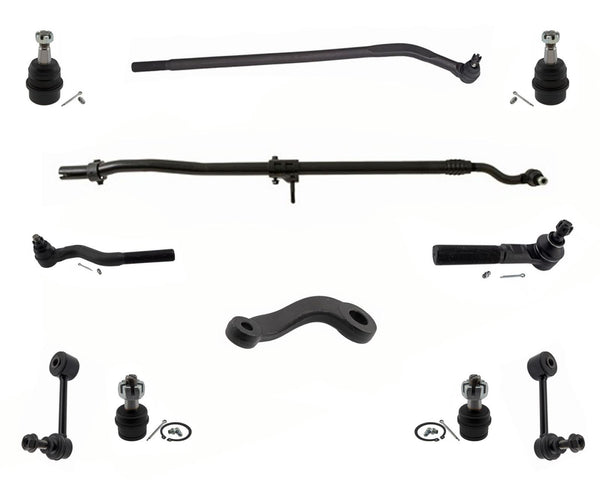 For Wrangler 07-17 Ball Joints Tie Rod Arm To Steering Assembly Front 11Pc Kit