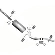 Tubo de escape del silenciador del tubo del sistema de escape para Silverado 09-13 4.3L 133" Distancia entre ejes