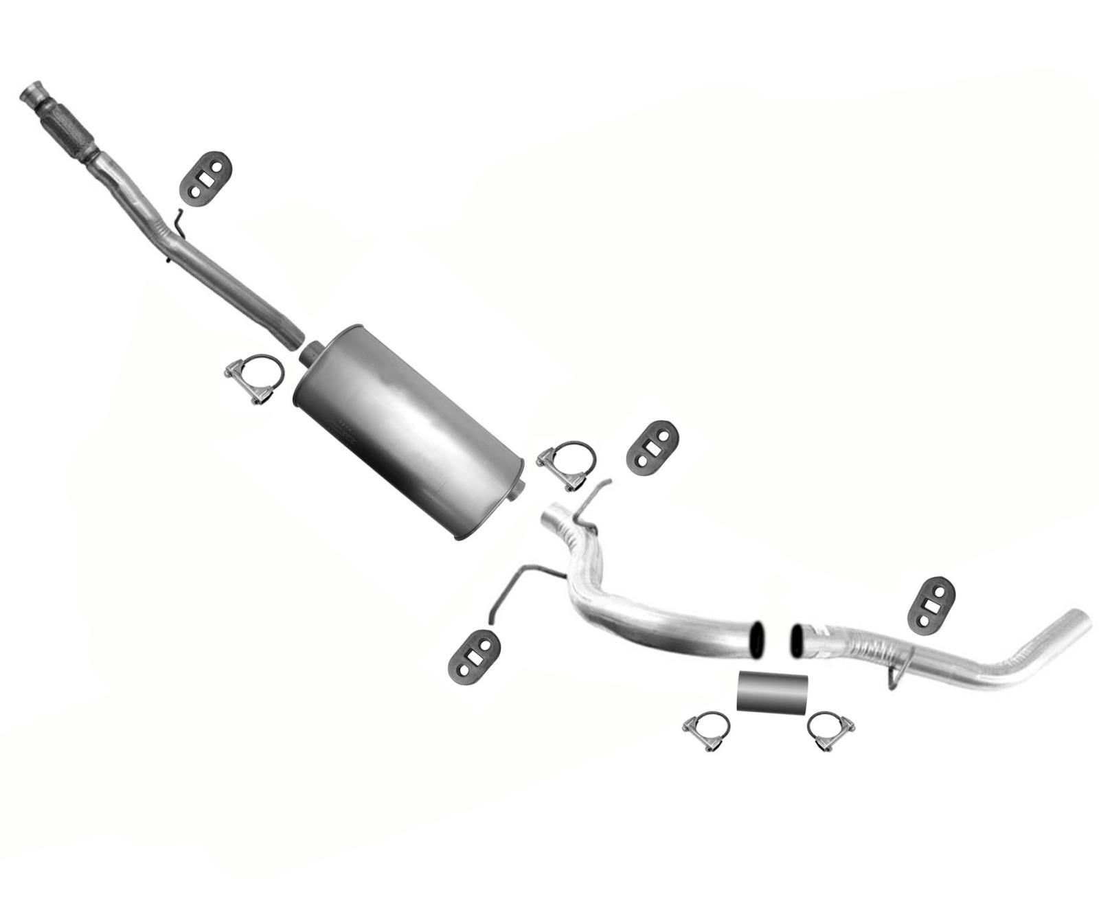Sistema de escape Silenciador Tubo de escape para Silverado 4.3L 09-13 W 143" Distancia entre ejes