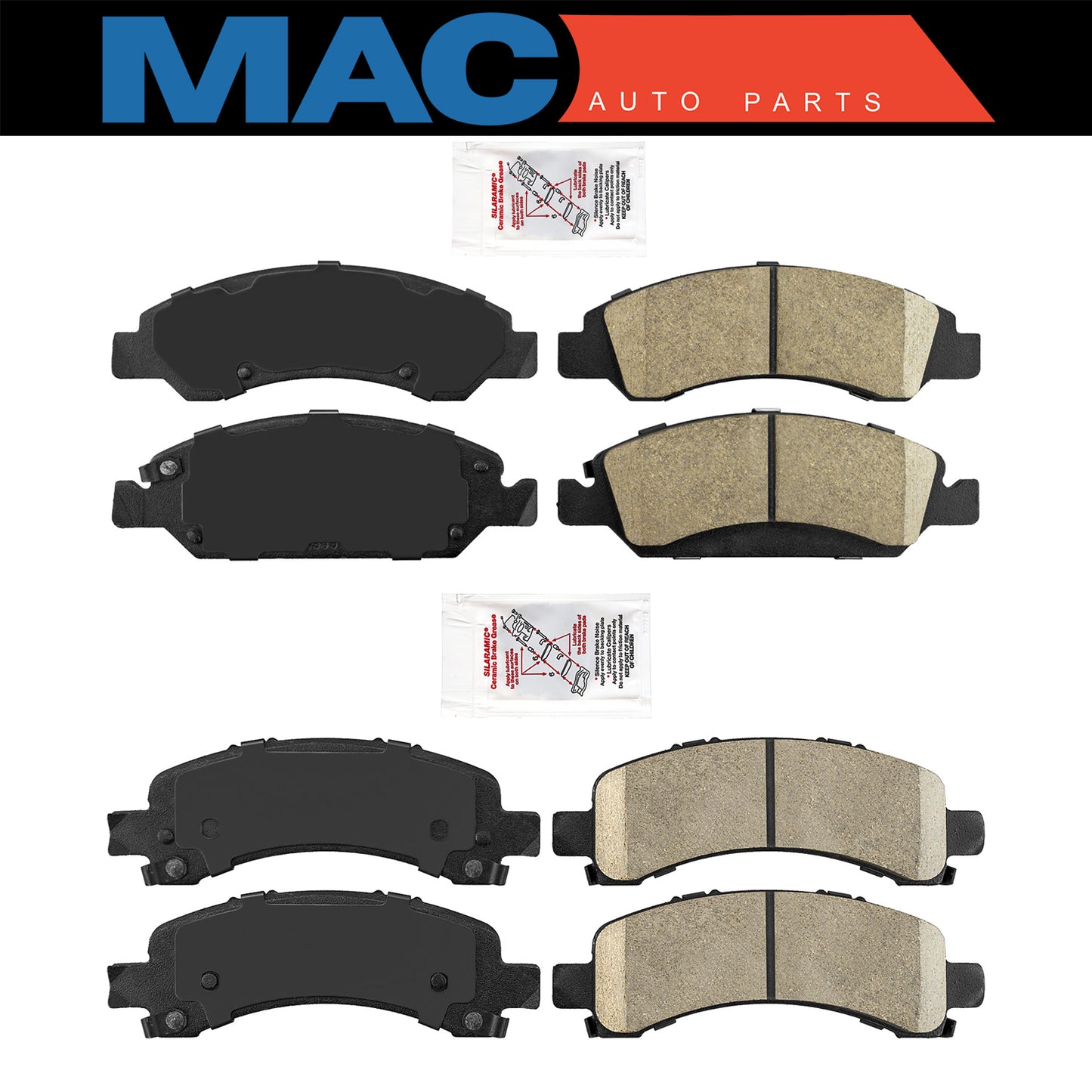 Ceramic Front + Rear Brake Pads FOR 2009-2014 CHEVY EXPRESS 1500 & GMC SAVANA