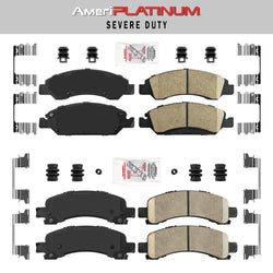 Ceramic Front + Rear Brake Pads FOR 2009-2014 CHEVY EXPRESS 1500 & GMC SAVANA