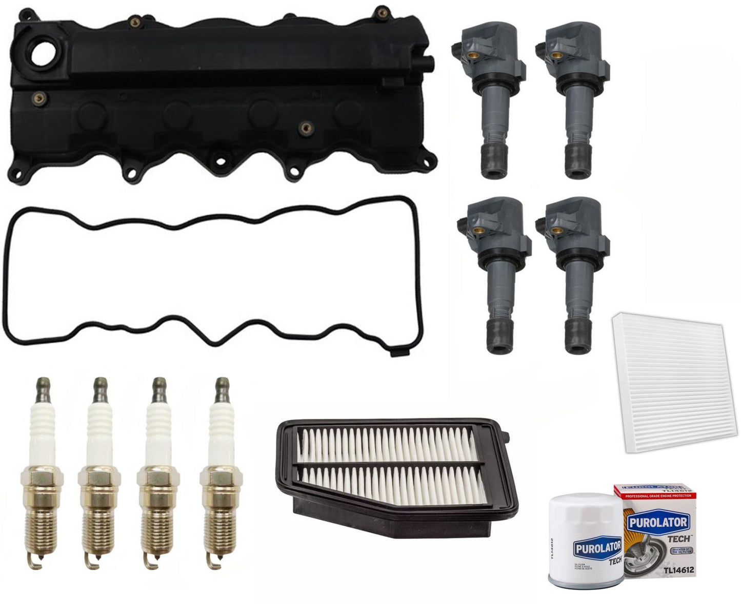 Ignition Coils Spark Plugs Valve Cover & Filters For Honda Civic 1.8L 2012-2015