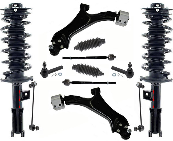 Front Complete Struts Control Arms Tie Rods & Links For Chevrolet Equinox 10-17