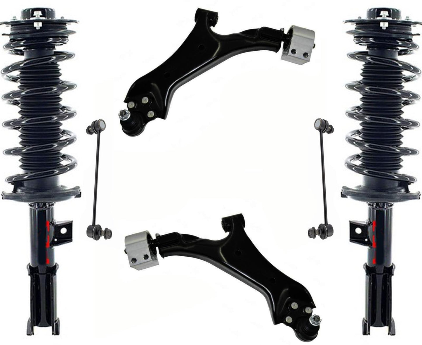 Front Complete Struts Lower Control Arms & Links For Chevrolet Equinox 2010-17
