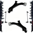 Front Complete Struts Lower Control Arms & Links For Chevrolet Equinox 2010-17