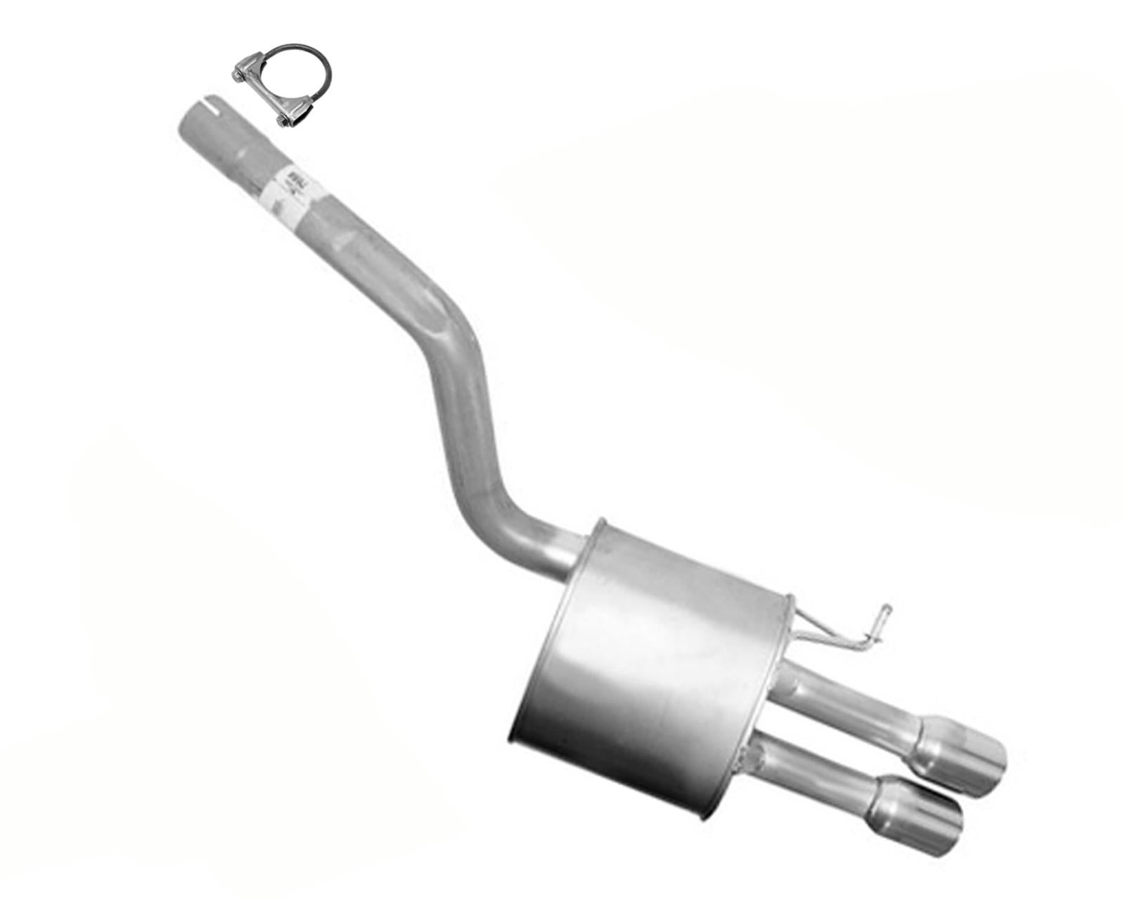 Rear Muffler & Connector Clamp for 2011-2012 Volkswagen Jetta 2.5L Engine