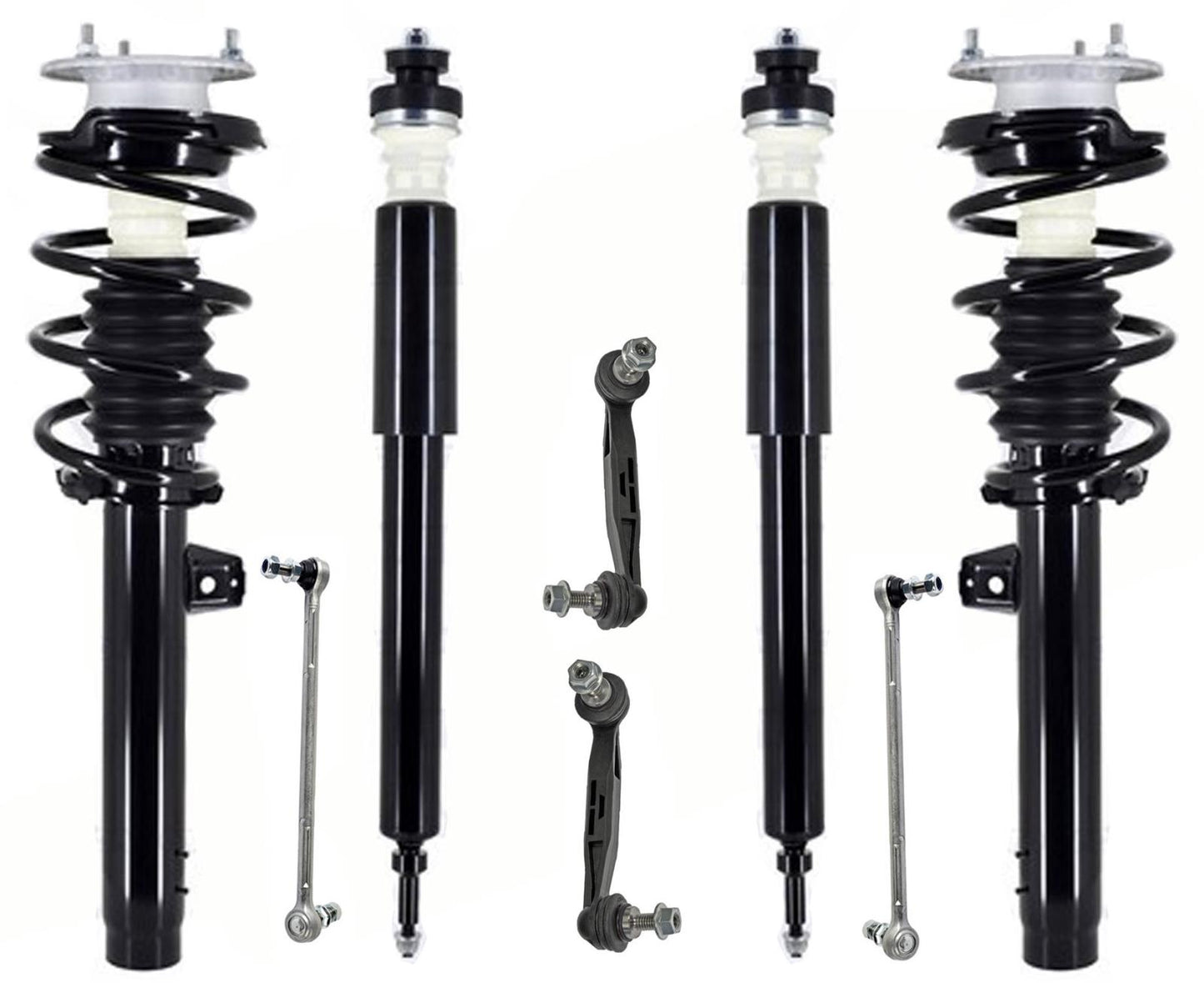 Front Complete Struts Rear Shocks & Sway Bar Links For BMW X1 sDrive28i 13-2015