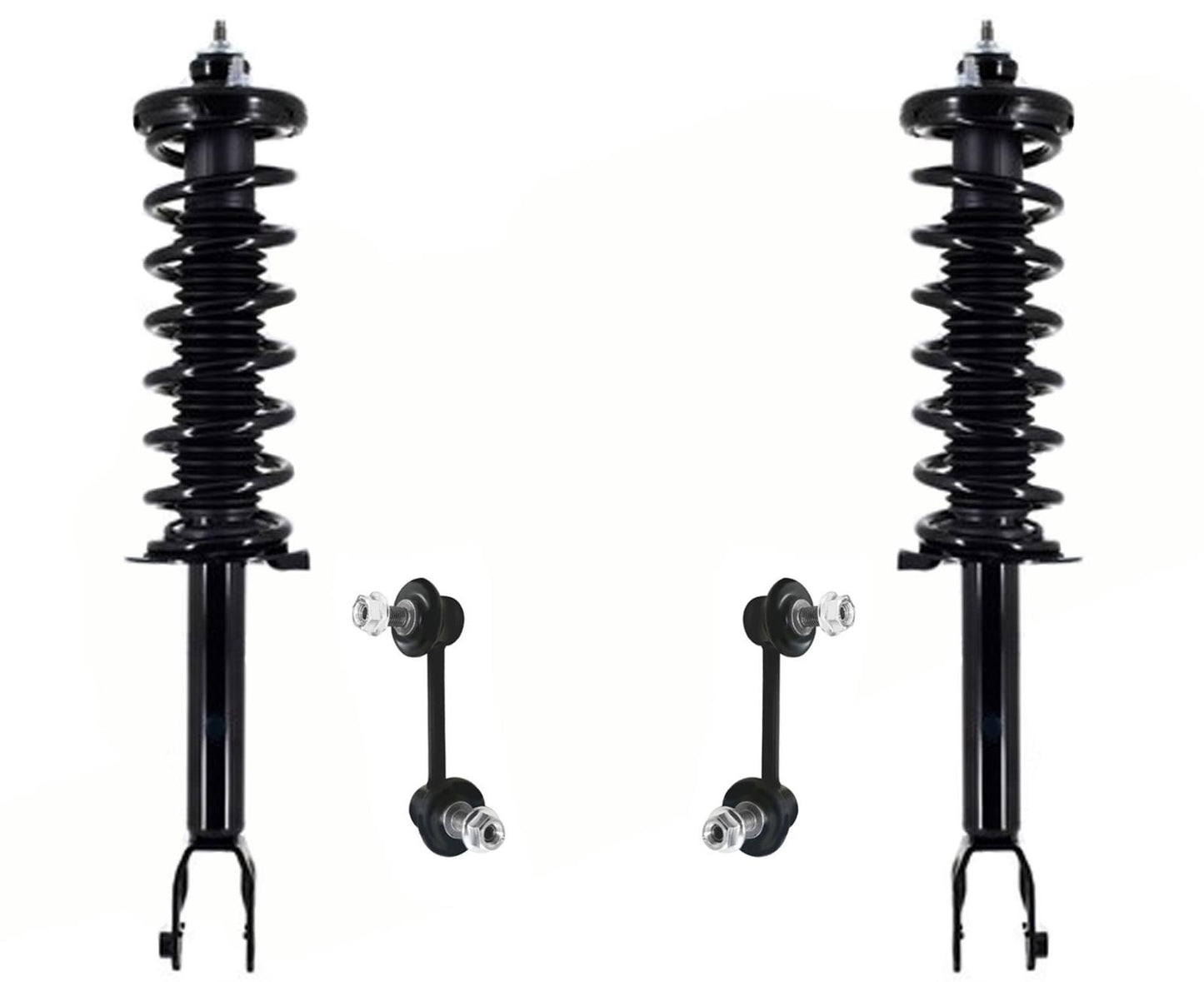 Rear Complete Struts & Links For Honda Crosstour 3.5L Front Wheel Drive 12-2015