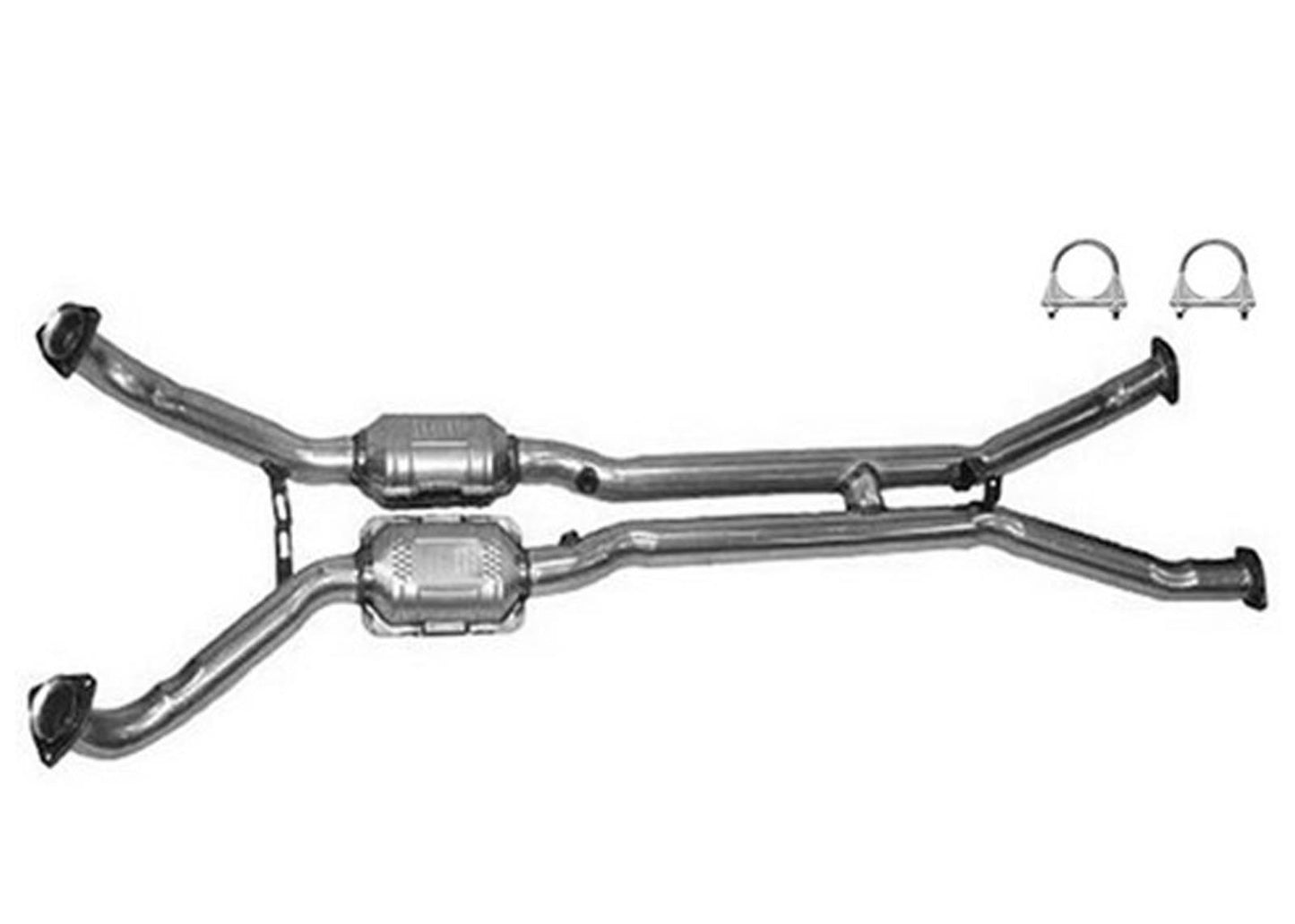 Dual Catalytic Converters W/ H Extension Pipe for Chevrolet Corvette 2000-2004