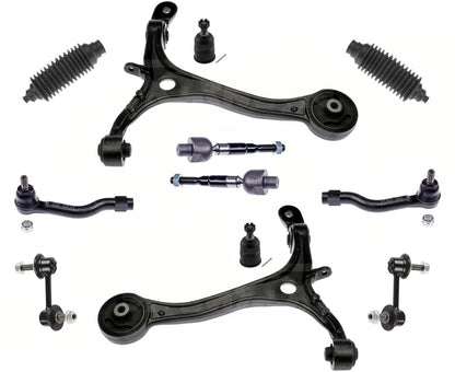 Front Lower Control Arms Tie Rods & Links For Honda Crosstour 2.4L 2012-2015 - Photo 1