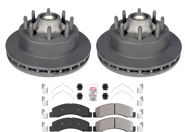 Front Rotors Front Pads for Ford F250 99-04 Rear Wheel ABS Rear Wheel Drive