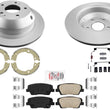 Rear AmeriBRAKES GEO Coated Disc Brake Rotors & Pads For Hyundai Santa Fe 10-16