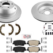 Rear AmeriBRAKES GEO Coated Disc Brake Rotors & Pads For Santa Fe Sport 13-16