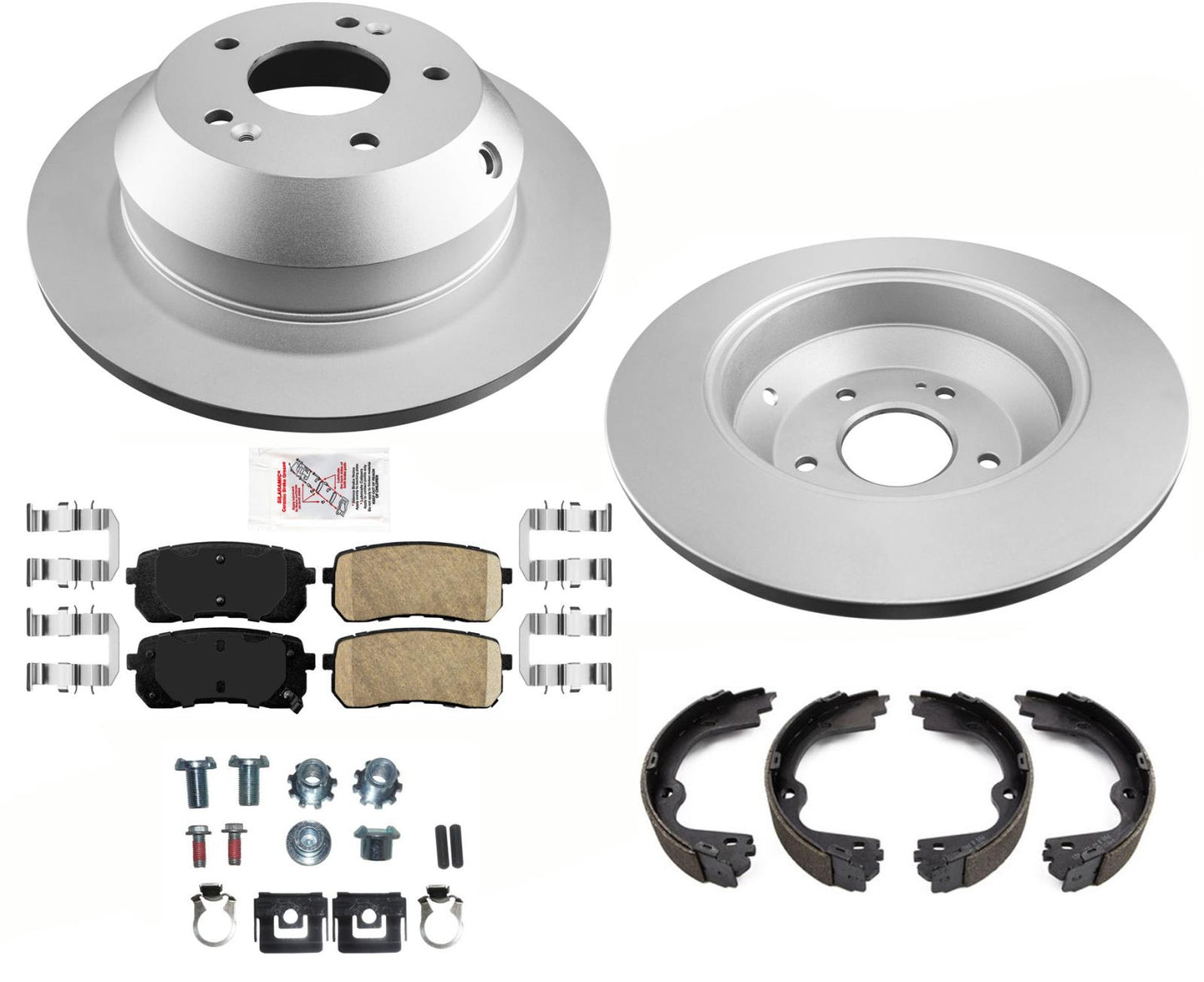 Rotores y pastillas de freno de disco trasero AmeriBRAKES GEO para Kia Sedona 2015-2021