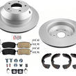 Rear AmeriBRAKES GEO Coated Disc Brake Rotors & Pads For Kia Sedona 2015-2021